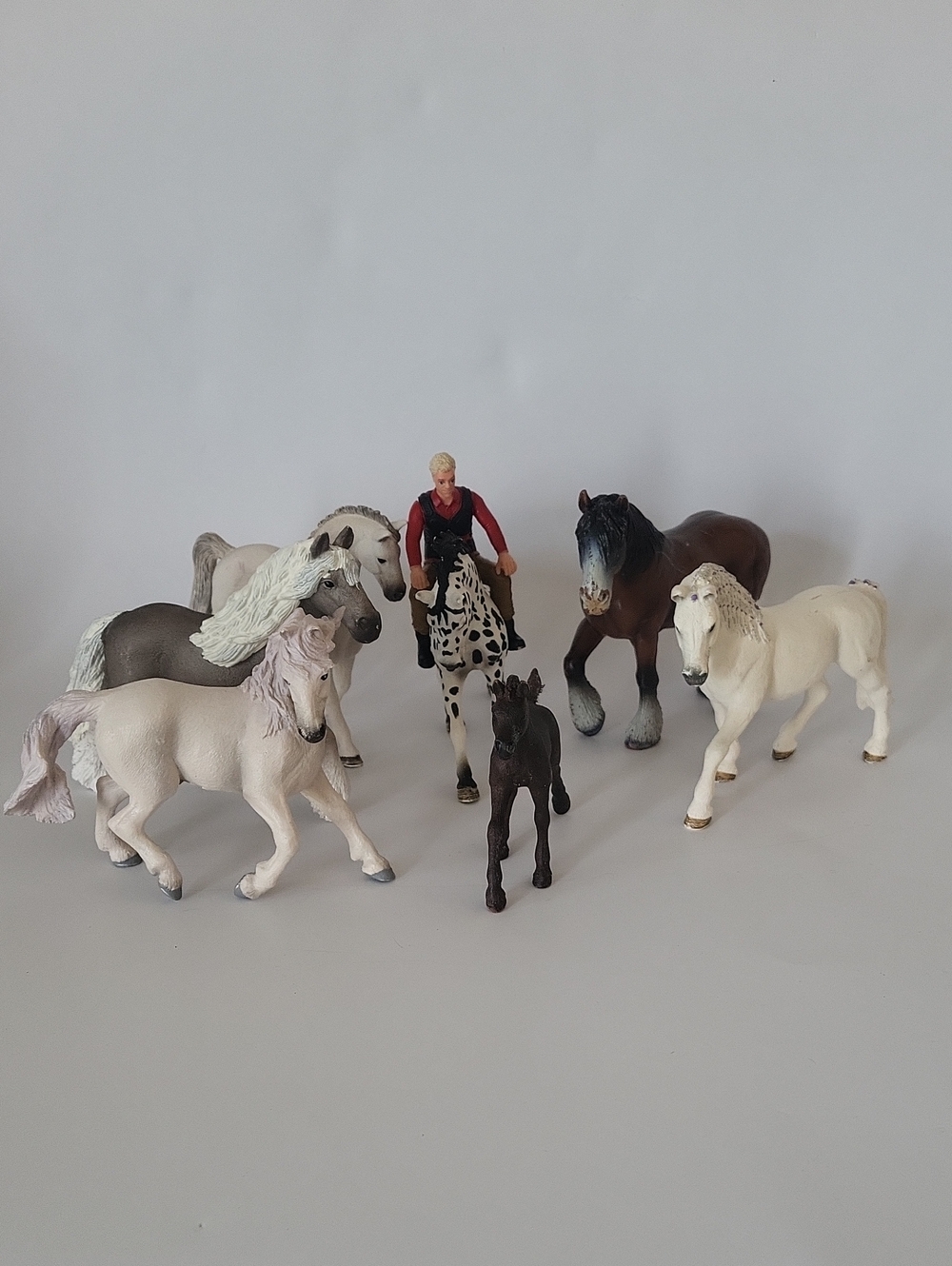 Schleich Horse Lot Figure Collection Rider & Foal Vintage